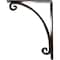 Ekena Millwork Legacy Wrought Iron Bracket, (Triple center brace), Antiqued Bronze 2"W x 7 1/2"D x 10"H BKTM02X07X10TLEABZ - alternate 5